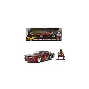 Embalagem de 6 veículos Jada Toys DC Comics Wonder Woman 1972 Pontiac Fireb.