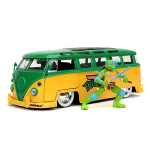 Samlerreplika af Ninja Turtles-køretøj fra 1962 Jada Toys VW Bus Leonardo