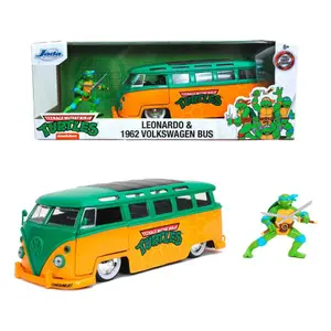 Samlerreplika af Ninja Turtles-køretøj fra 1962 Jada Toys VW Bus Leonardo image-1