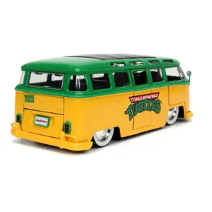 Figurine Jada Toys Teenage Mutant Ninja Turtles 1/24 Hollywood Rides 1962 Vw Bus Avec Leonardo image-3