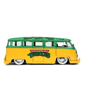 Figurine Jada Toys Teenage Mutant Ninja Turtles 1/24 Hollywood Rides 1962 Vw Bus Avec Leonardo image-4