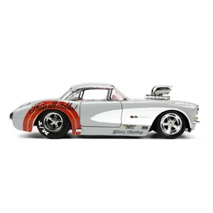 Car games with bugs bunny action figure Jada Toys Hollywood Rides 1957 Chevrolet Corvette image-3