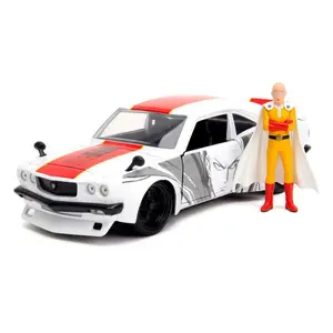 Car games with figurines Jada Toys One Punch Man 1/24 Hollywood Rides 1974 Mazda RX-3 image-0