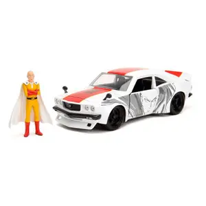 Car games with figurines Jada Toys One Punch Man 1/24 Hollywood Rides 1974 Mazda RX-3 image-1