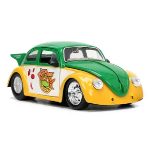 Figurine Jada Toys Teenage Mutant Ninja Turtles 1/24 Hollywood Rides Vw Drag Beetle Avec Michelangelo image-3