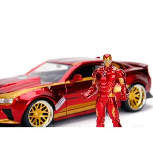 Metal car games with figurine Jada Toys Marvel 1/24 Iron Man & 2016 Chevrolet Camaro image-1
