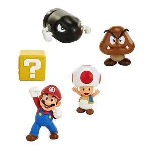 Pack of 5 figurines Jakks Pacific World Of Nintendo New Super Mario Bros. U Acorn Plains image-0