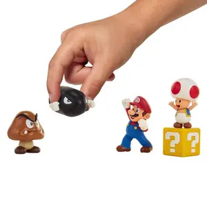 Pack of 5 figurines Jakks Pacific World Of Nintendo New Super Mario Bros. U Acorn Plains image-1