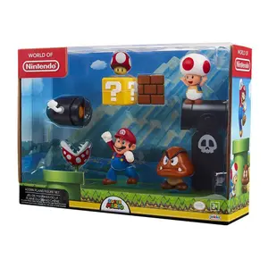 Pack of 5 figurines Jakks Pacific World Of Nintendo New Super Mario Bros. U Acorn Plains image-2