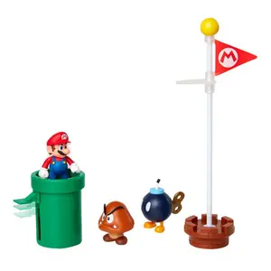 Figurine - diorama of the great oak plain Jakks Pacific World Of Nintendo Super Mario Diorama image-1