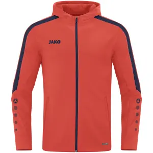 6823-f-375-damen-trainingsjacke-mit-kapuze-jako-power-fluoreszierendes-rot-marineblau