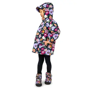 Baby girl's fleece-lined waterproof jacket Jan & Jul image-1
