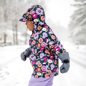 Baby girl's fleece-lined waterproof jacket Jan & Jul image-3