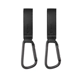 Multi-functional faux leather carabiners Jané (x2) image-1
