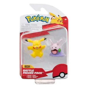 Figurine de collection Jazwares Pokémon Pikachu & Mucuscule (x2)