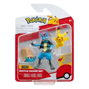 Collectible figurine Jazwares Pokémon Pikachu Amonita & Lucario (x3) image-4