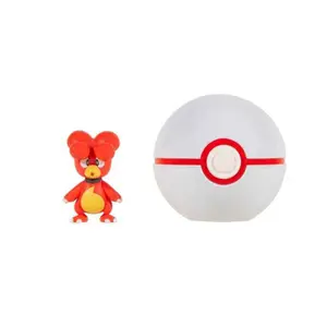 Miniature collectible figurine Jazwares Pokémon Magby & Poké Ball image-2