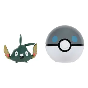 Miniature collectible figurine Jazwares Pokémon Miamiasme & Poké Ball image-0