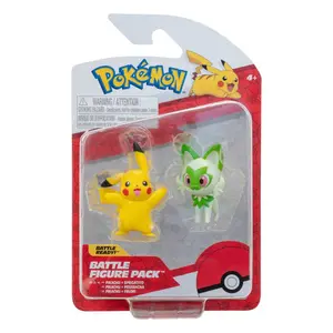 Collectible figurine Jazwares Pokémon Gen IX Pikachu & Poussacha (x2) image-1