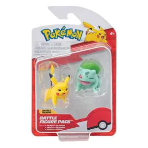 Collectible figurine Jazwares Pokémon Bulbizarre Pikachu (x2) image-1