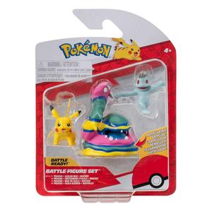 Samlerfigur Jazwares Pokémon Battle Figure Set Machoc Pikachu #1Alolan Grotadmorv (x3) image-1