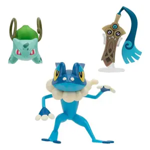 Collectible figurine Jazwares Pokémon Battle Figure Set Monorpale Bulbizarre #4 Croâporal (x3) image-0