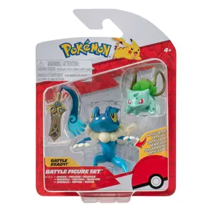 Collectible figurine Jazwares Pokémon Battle Figure Set Monorpale Bulbizarre #4 Croâporal (x3) image-1