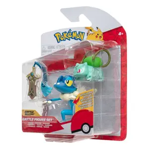 Collectible figurine Jazwares Pokémon Battle Figure Set Monorpale Bulbizarre #4 Croâporal (x3) image-2