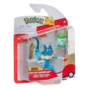 Collectible figurine Jazwares Pokémon Battle Figure Set Monorpale Bulbizarre #4 Croâporal (x3) image-3