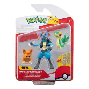 Collectible figurine Jazwares Pokémon Vipélierre Pawmi, Lucario (x3) image-4