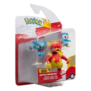 Collectible figurine Jazwares Pokémon Tiplouf Feuforêve Magmar (x3) image-2