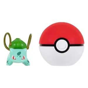 Miniature collectible figurine Jazwares Pokémon Bulbizarre & Poké Ball image-0