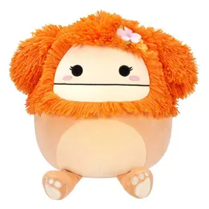 Soft toy Jazwares Squishmallows Light Orange Bigfoot with Flower Pin Shasta image-0