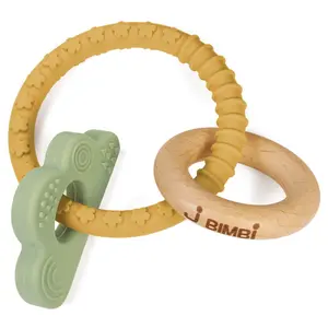 Anneau de dentição massajador de gengivas com pendentes para bebés JBimbi Bite&Play
