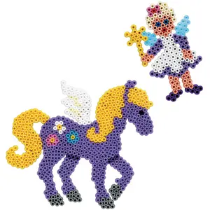 Creative activities of 4000 beads with 2 horse plates Jbm Hama image-1