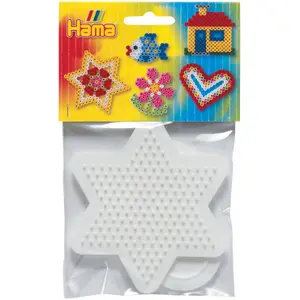 Creative activities pearl plates small model heart + star Jbm Hama image-0