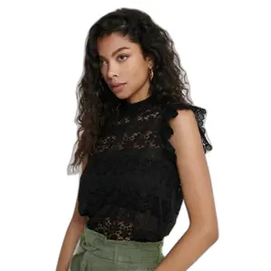 Blusa de encaje para mujer JDY JRS Blond image-3