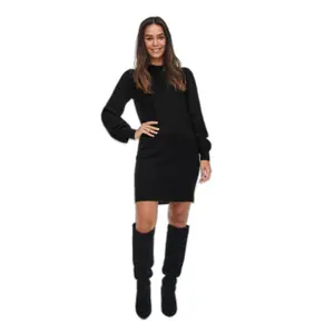Vestido de punto de manga larga y cuello alto para mujer JDY Rue image-2