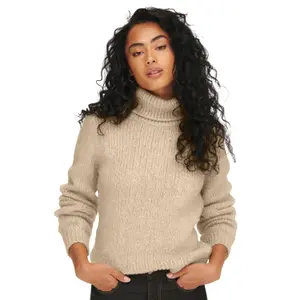 Jersey de punto de cuello alto para mujer JDY Dinea image-3