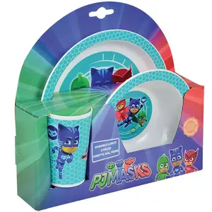 Bord, kom en glazen voor kinderen Jemini Pyjamasques image-1