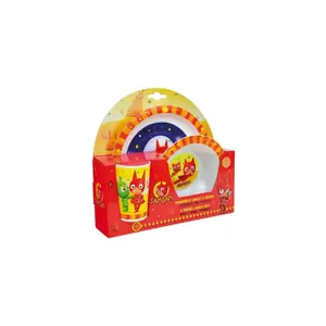 Children's plate, bowl and glass crockery set Jemini Samsam image-2