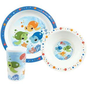 006144-children-s-crockery-set-jemini-ma-petite-carapace-assiette-bol-verre-white-blue-18x10-cm