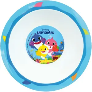 Vajilla infantil de vaso, cuenco, cubiertos y petaca Jemini Baby Shark image-1