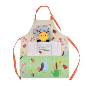 Silence ça pousse apron with plush Jemini 4 assortis image-0