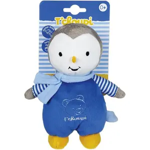 Toy stuffed animal with a rattle Jemini T'choupi baby image-0