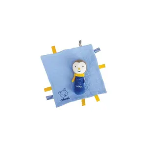 Caixa com sonajero, chocalho e quadrado em gaze de algodão para bebê Jemini T'choupi baby image-2