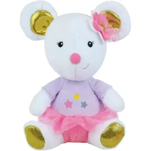Musical white mouse opera plush for girls Jemini image-0