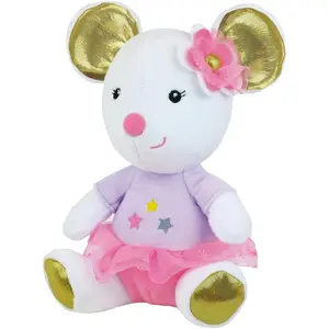 Musical white mouse opera plush for girls Jemini image-1