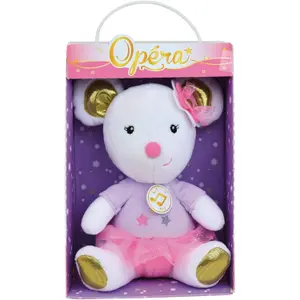 Musical white mouse opera plush for girls Jemini image-2