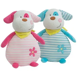 Striped dog plush Jemini Luminou image-0